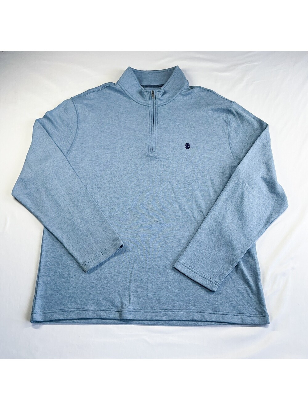 IZOD Light Blue Half Zip Pullover Long Sleeve Casual Preppy Colorful Shirt XL